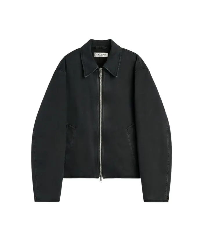 SLIGHT JACKET ENZYME OBSIDIAN FIELD SATEEN