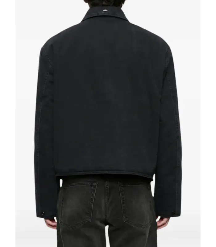 SLIGHT JACKET ENZYME OBSIDIAN FIELD SATEEN