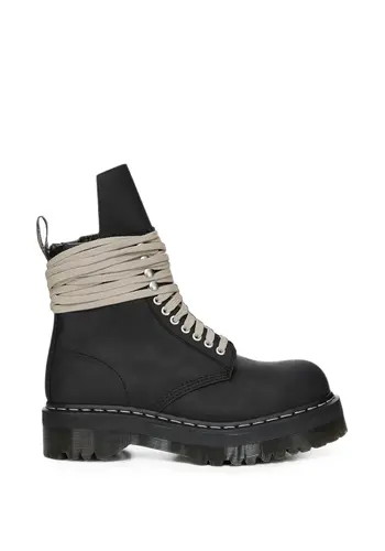 RICK OWENS DRKSHDW dr martens quad sole steel toe boot black RICK OWENS DRKSHDW dr martens quad sole steel toe boot black