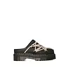 RICK OWENS DRKSHDW DR MARTENS QUAD SOLE MEGALACE MULE BLACK
