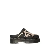 DR MARTENS QUAD SOLE MEGALACE MULE BLACK