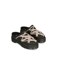 DR MARTENS QUAD SOLE MEGALACE MULE BLACK
