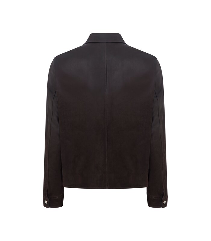 Megusta Degradé Suede Leather Jacket Chocolate Brown