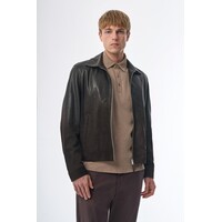 Megusta Degradé Suede Leather Jacket Chocolate Brown