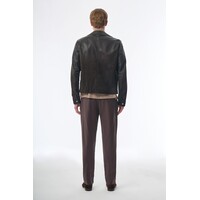Megusta Degradé Suede Leather Jacket Chocolate Brown
