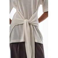 Oversized Sleeved Polo Merino Wool Creme