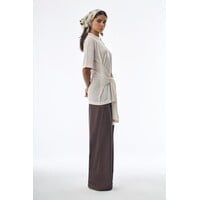 Oversized Sleeved Polo Merino Wool Creme