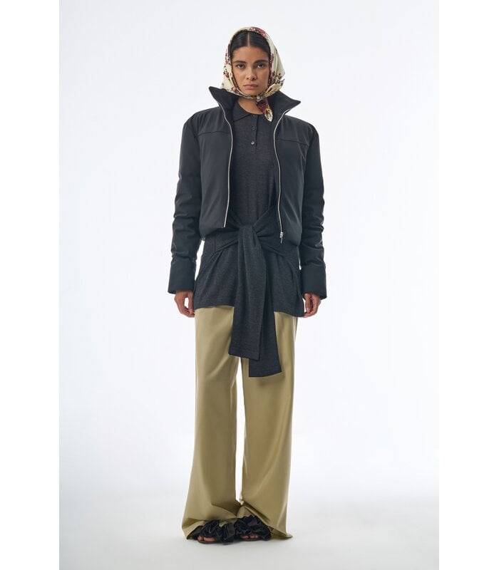 Megusta Water Repellent Crop Down Jacket Black
