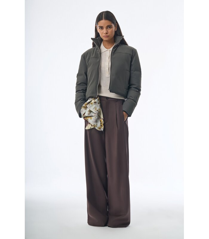 Megusta Water Repellent Crop Down Jacket Anthracite