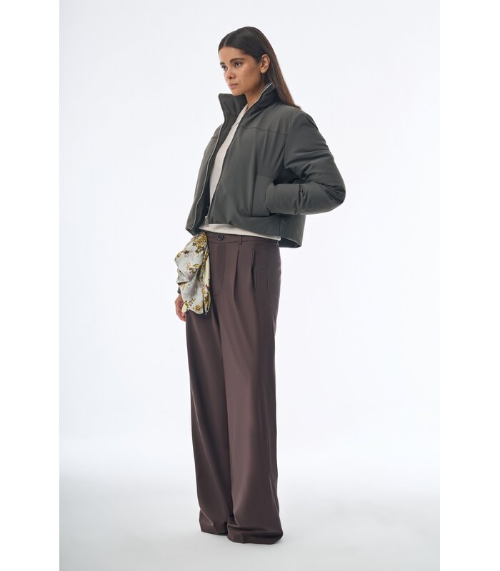 Megusta Water Repellent Crop Down Jacket Anthracite