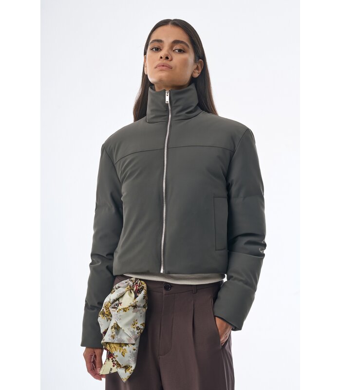 Megusta Water Repellent Crop Down Jacket Anthracite