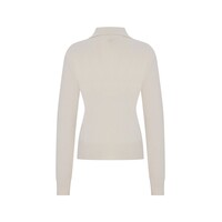 Megusta Oversized Cashmere Wool Polo Knit Creme