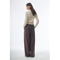 Megusta Oversized Cashmere Wool Polo Knit Creme