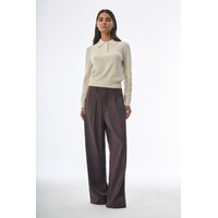 Megusta Oversized Cashmere Wool Polo Knit Creme