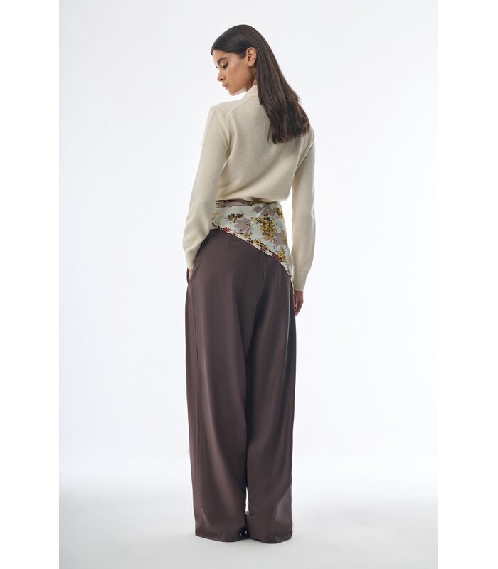 Megusta Oversized Cashmere Wool Polo Knit Creme