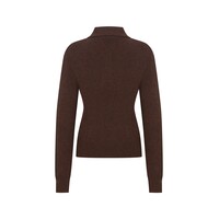 Megusta Oversized Cashmere Wool Polo Knit Chocolate Brown