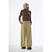 Megusta Oversized Cashmere Wool Polo Knit Chocolate Brown