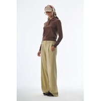 Megusta Oversized Cashmere Wool Polo Knit Chocolate Brown