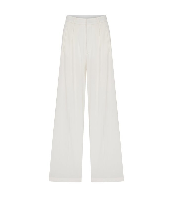 Megusta High Waisted Wool Trousers Off White