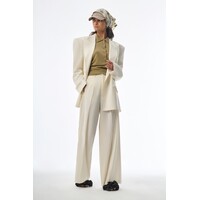 Megusta High Waisted Wool Trousers Off White