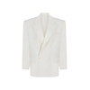 MEGUSTA ESSENTIALS Megusta Oversized Wool Double Breasted Blazer Off White