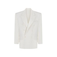 Megusta Oversized Wool Double Breasted Blazer Off White