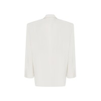Megusta Oversized Wool Double Breasted Blazer Off White