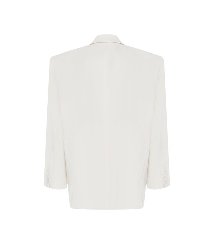 Megusta Oversized Wool Double Breasted Blazer Off White
