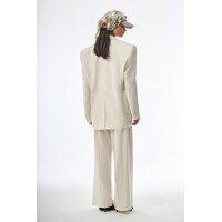 Megusta Oversized Wool Double Breasted Blazer Off White
