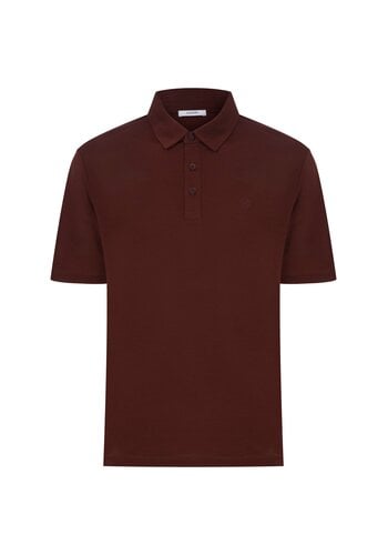 MEGUSTA COLLECTION Aurea Merino Polo Chocolate Brown