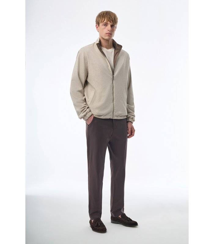 Megusta Reversable Mercerised Cotton Cashmere Jacket Taupe