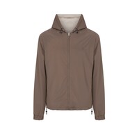 Megusta Reversable Hooded Mercerised Cotton Jacket Taupe
