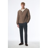 Megusta Reversable Hooded Mercerised Cotton Jacket Taupe