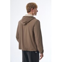 Megusta Reversable Hooded Mercerised Cotton Jacket Taupe