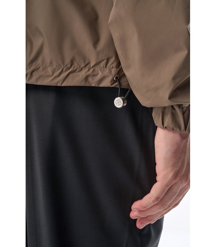 Megusta Reversable Hooded Mercerised Cotton Jacket Taupe