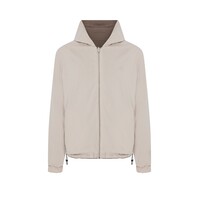 Megusta Reversable Hooded Mercerised Cotton Jacket Taupe