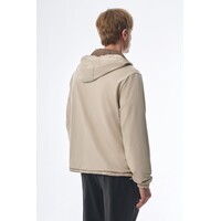 Megusta Reversable Hooded Mercerised Cotton Jacket Taupe