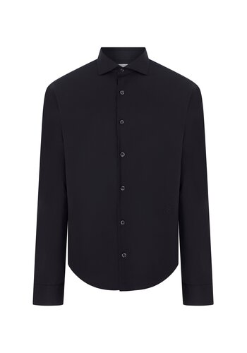 MEGUSTA COLLECTION Cotton Poplin Longsleeve Shirt Black