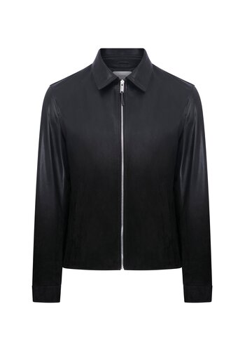 MEGUSTA COLLECTION Degradé Suede Leather Jacket Black