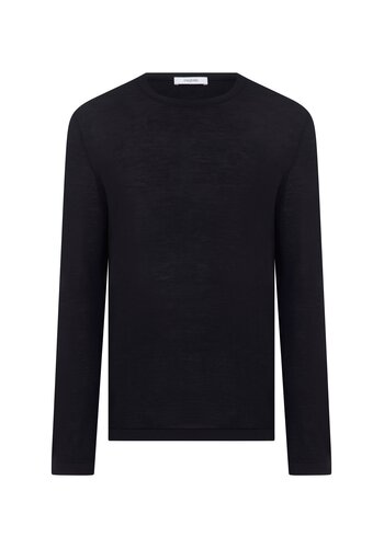 MEGUSTA COLLECTION Knitted Cashmere T-Shirt Longsleeve Black