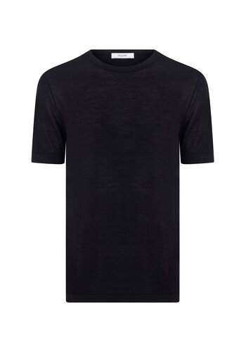 MEGUSTA COLLECTION Knitted Cashmere T-Shirt Black
