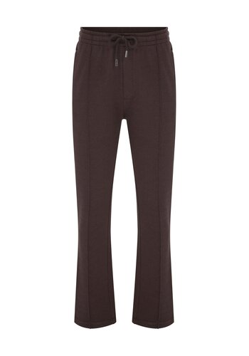 MEGUSTA COLLECTION Cashmere Blend Terry Logo Trackpants Midnight Plum