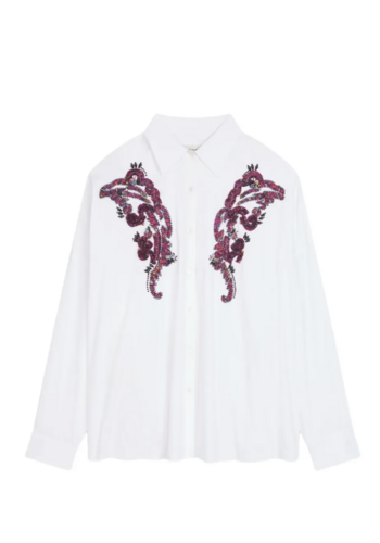 DRIES VAN NOTEN casia embellished shirt white DRIES VAN NOTEN casia embellished shirt white