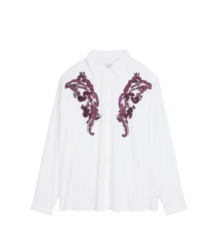 CASIA EMB SHIRT WHITE