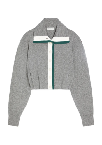 DRIES VAN NOTEN tigre bis cardigan grey