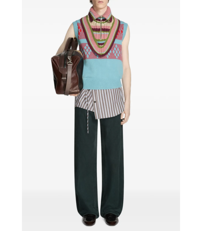 MORRISO STRIPE COLLAR OLD ROSE