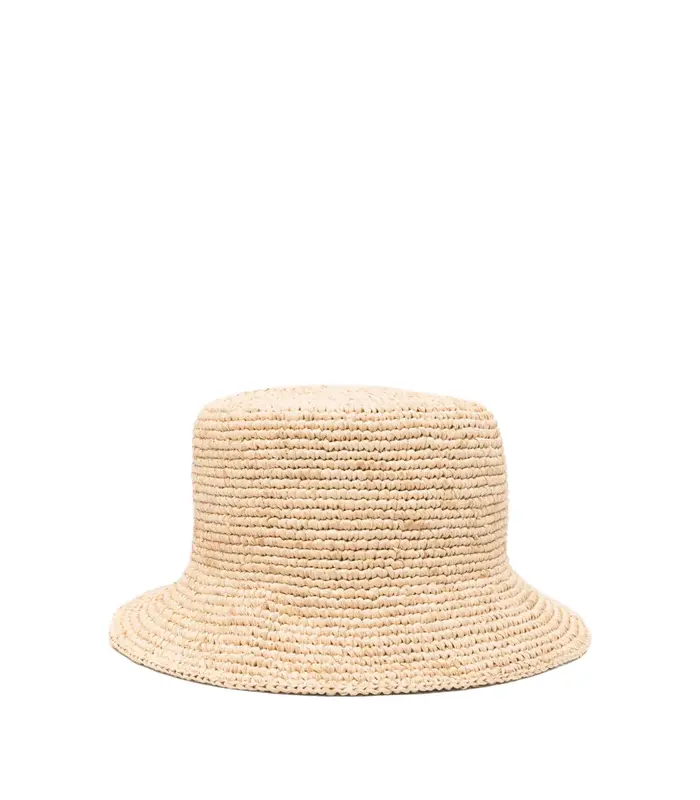RAFFIA BUCKET HAT BEIGE