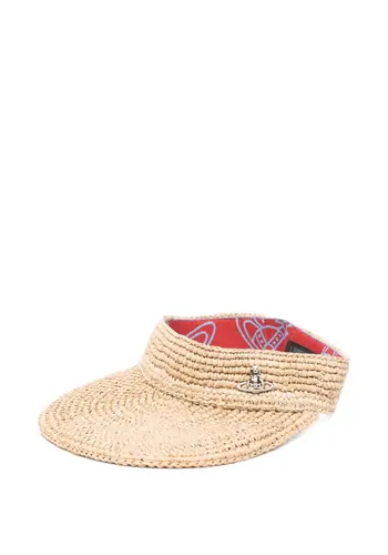 VIVIENNE WESTWOOD raffia visor beige VIVIENNE WESTWOOD raffia visor beige