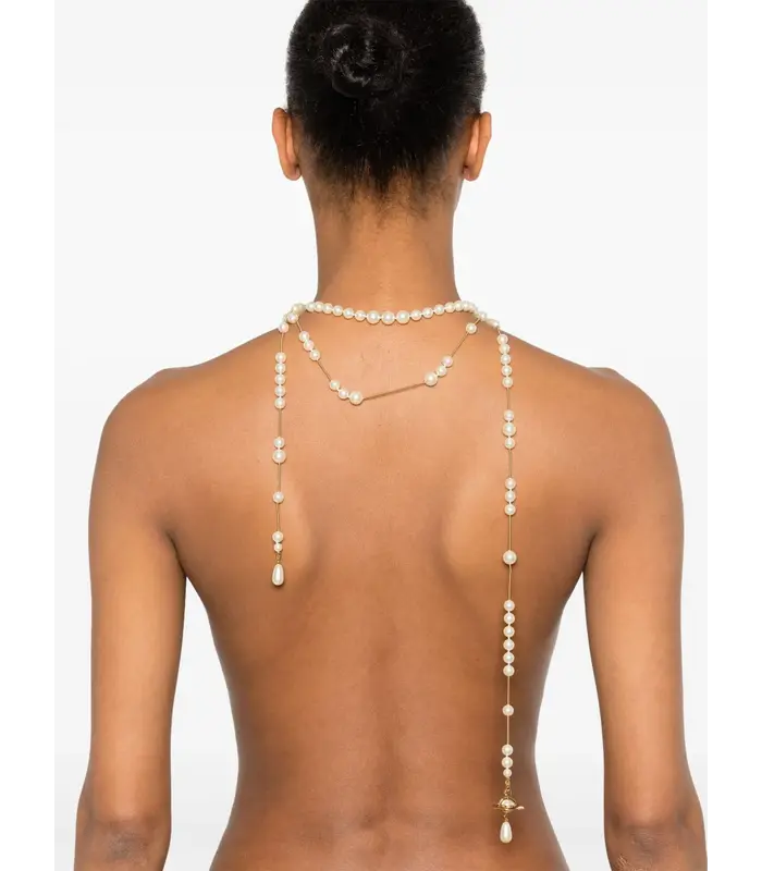 BROKEN PEARL NECKLACE GOLD/PEARL/MULTI