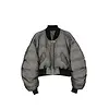 RICK OWENS BOMBER PIUMINO SECCHIA CROPPED FLIGHT BLACK